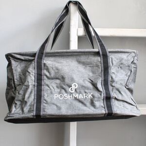 Poshmark Gray Front Pocket Utility Open Double Handle Tote NWOT